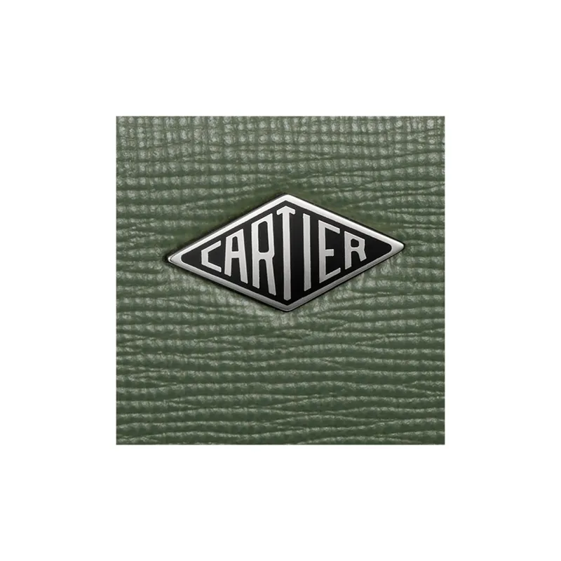 CARTIER Calfskin Crossbody Bag Shoulder Bag Men's Khaki Green-2