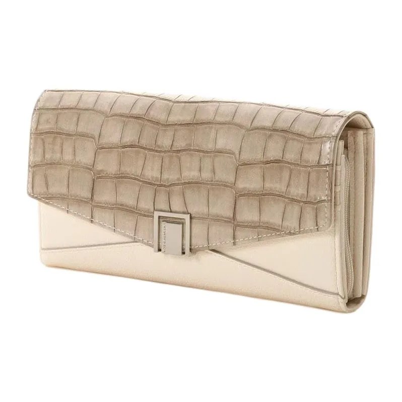 SAMANTHA THAVASA Synthetic Leather Wallet Women's Ecru & Light Gray-1