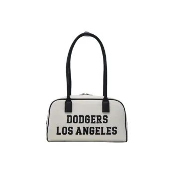 MLB Artificial Leather Shoulder Bag Shoulder Bag Toast Bowling Bag Unisex Cream White