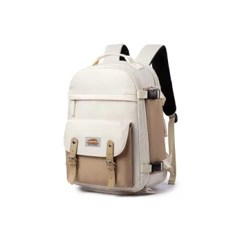 MOYYI Oxford Backpack Laptop Bags Unisex Milk Tea Beige