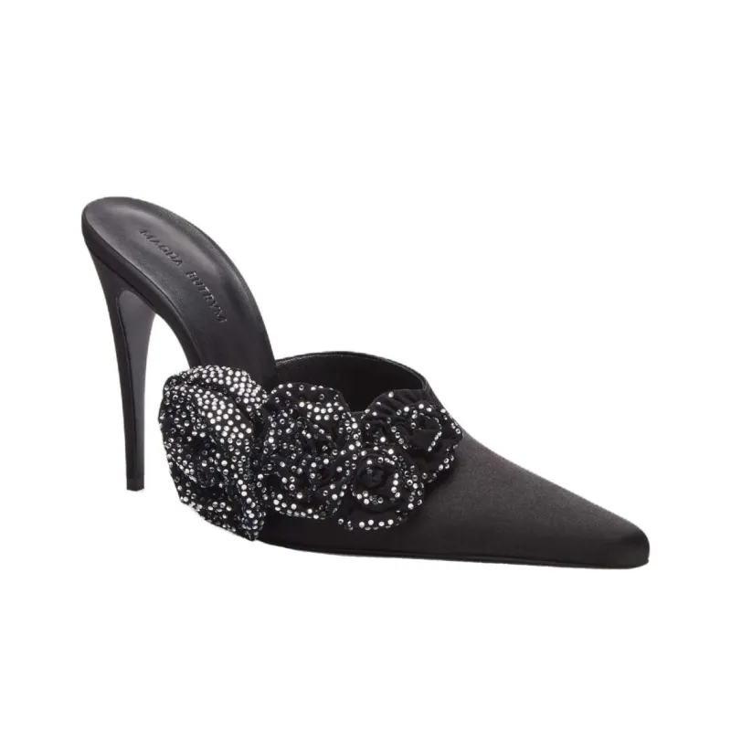 MAGDA BUTRYM Closed Toe Slippers 10.5cm Women's Black-2
