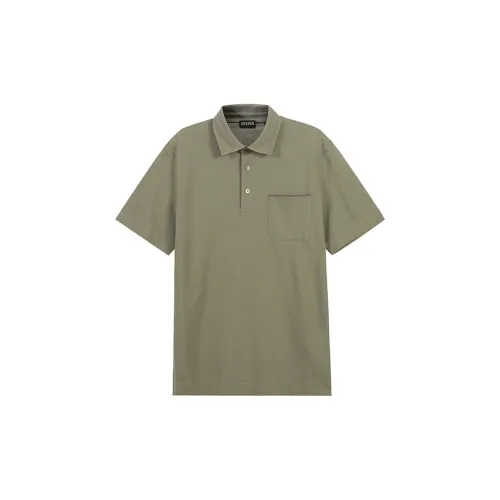 Ermenegildo Zegna Polo Shirts Men Olive Green