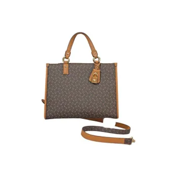 Why Artificial Leather Tote Bag, Shopping Bag, Handbag, Shoulder Bag, Crossbody Bag Large Size Women's Beige/Coffee