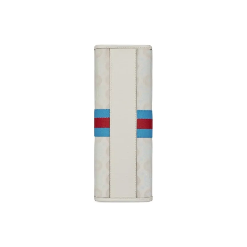 GUCCI Canvas With Leather Canvas Bag, Tote Bag, Shopping Bag, Handbag Kids' White Gray & Light Blue & Black-4