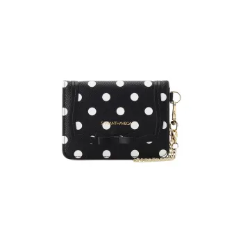 SAMANTHA THAVASA Synthetic Leather Card Holder Women's Black