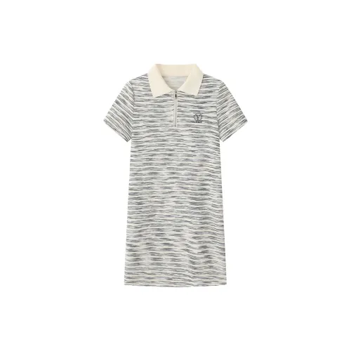 IVENI Short-Sleeved Dresses Women's Stripes