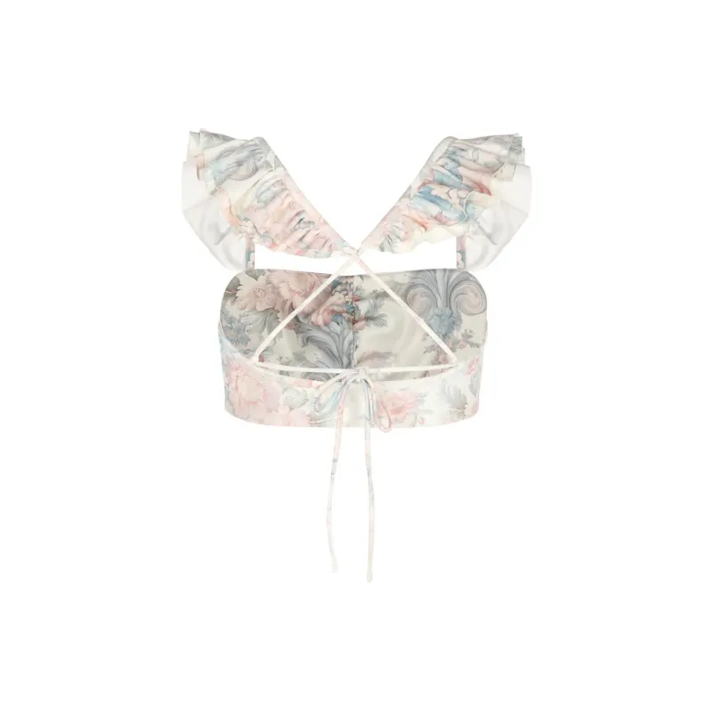 Selkie Collection SS24 Bikini Women's Light Apricot Base With Dazzling Macaron Print-1
