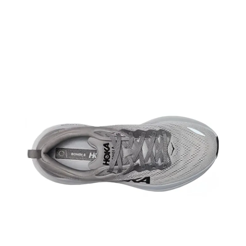 HOKA ONE ONE Bondi 8 Running Shoes Men Low Top Gray/Gray-3