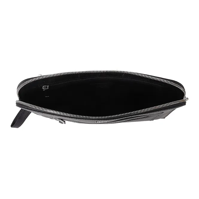HUGO BOSS Cow Leather Clutch Men's Black-4