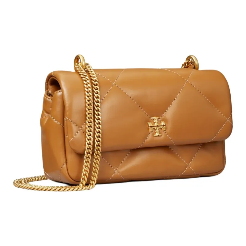 TORY BURCH Kira Nappa Leather Shoulder Bag, Crossbody Bag Mini Women's Tan-1