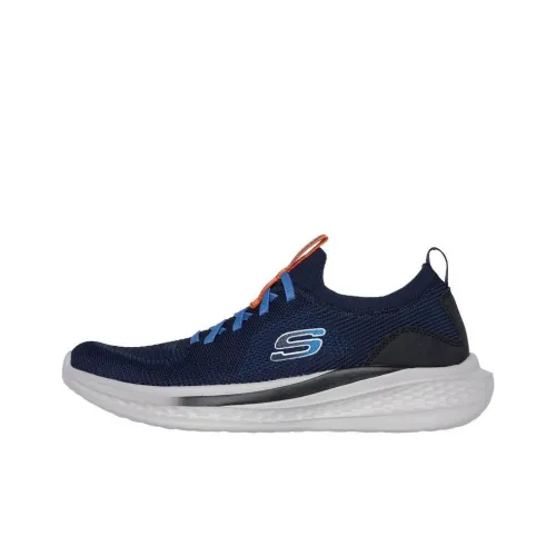 Skechers Relaxed Fit Casual Shoes Men Low-Top Navy Blue/white/black