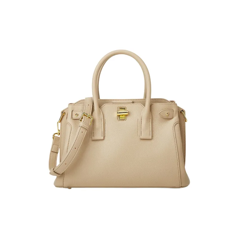 TTaG．baG Cow Leather One Shoulder Handbag Women's White/Black/Khaki/Gray/Blue-6