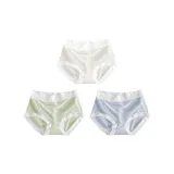 3 Pack (E Combo-Ice Silk Seamless-Blue+Green+White)