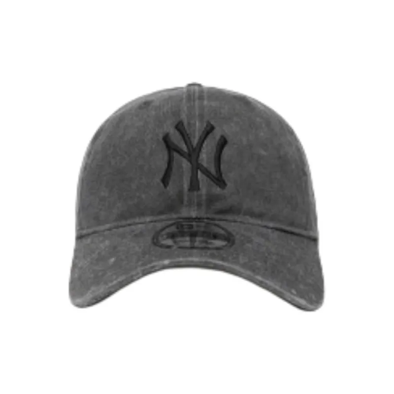 New Era Embroidered Logo Cotton Baseball Cap Gray-1