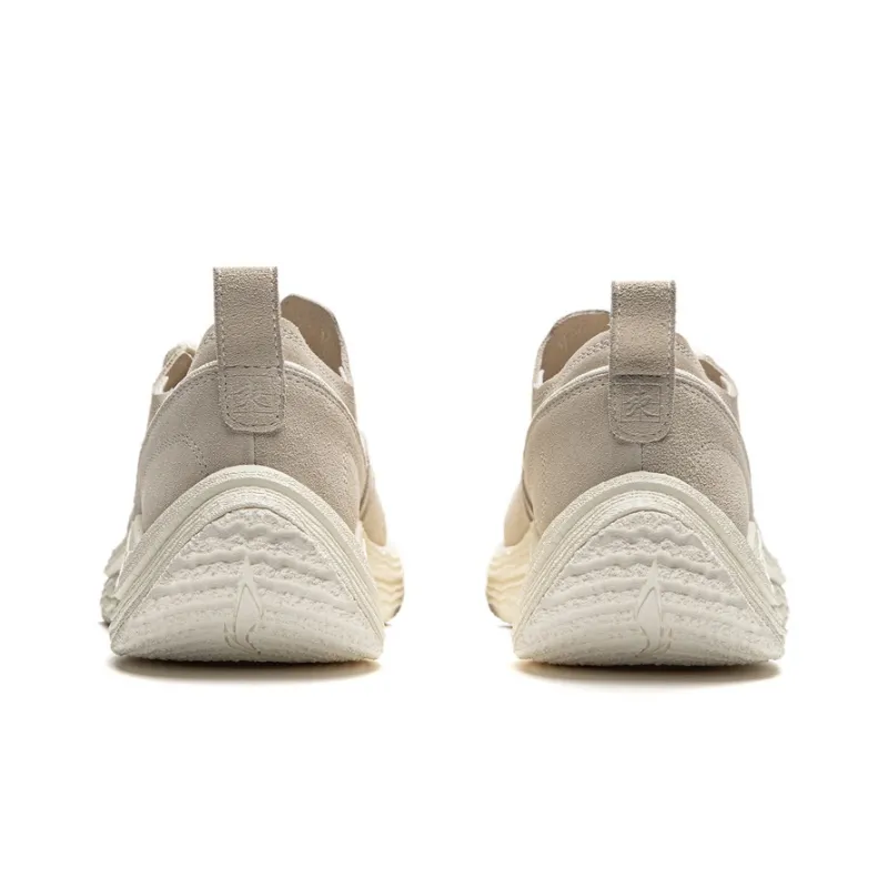 LiNing Anti Slip Wear Resistant Low Top Casual Shoes Unisex Vanilla White-5