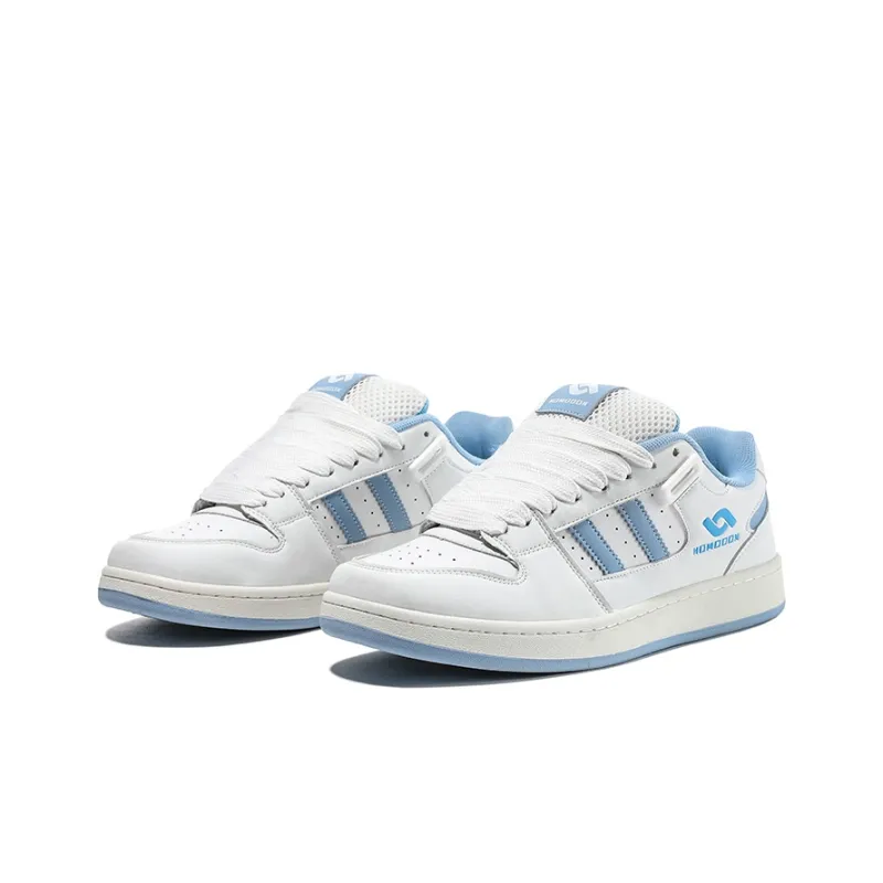 HOMDOON Wear Resistant Low Top Skateboard Shoes Unisex Carolina Blue-2