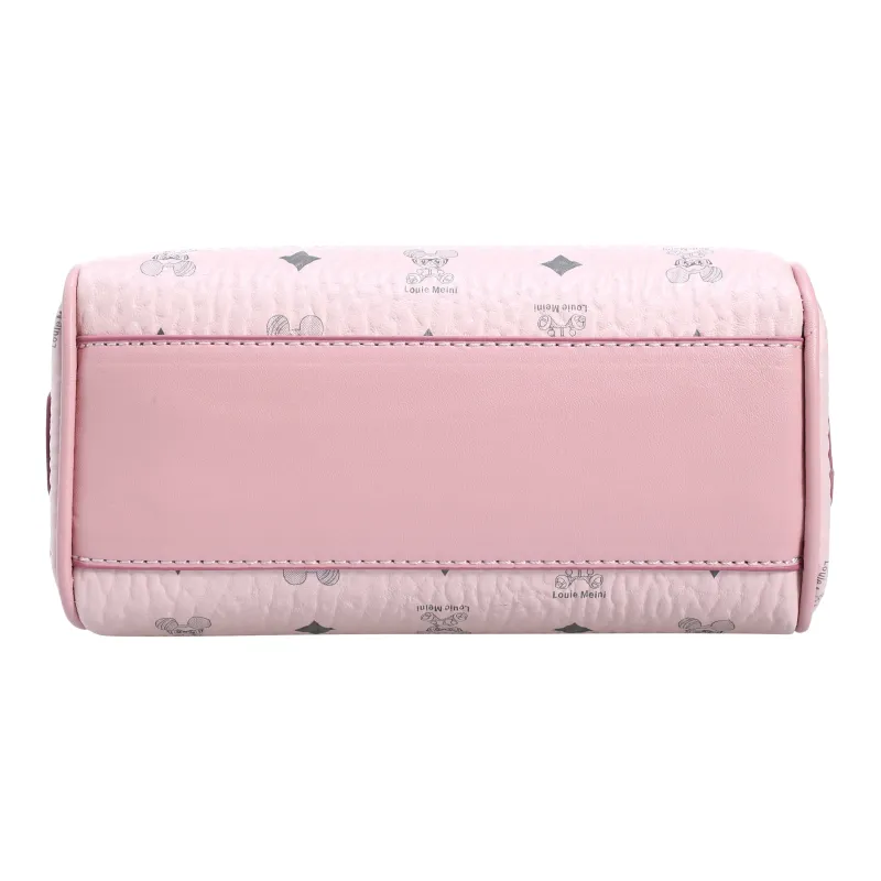ZAVC PU Handbag Trumpets Women's Brown/White Moonlight/Peachy Pink-4