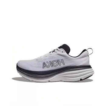 HOKA ONE ONE Bondi 8 Running Shoes Men Low Top Black White
