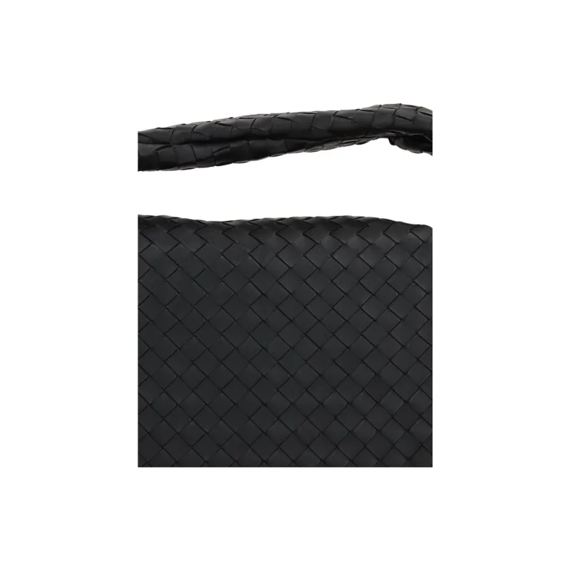Bottega Veneta JODIEIntrecciato Soft Nappa Leather One Shoulder Handbags Medium Size Women's Black-3