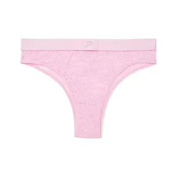 Victoria's Secret PINK WINK LOGO HIGH-CUT BRAZILIAN PANTY / PBWD Underpants Women's 1 Pack Pink