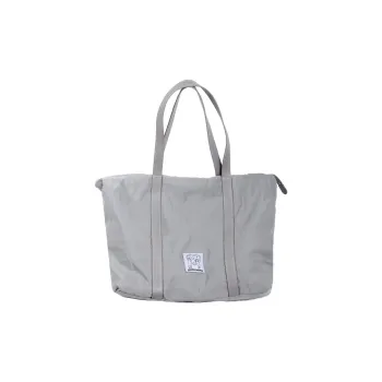 GOOD FOR NOTHING Thickened Nylon Tote Bag, Shoulder Bag, Handbag Unisex Gray