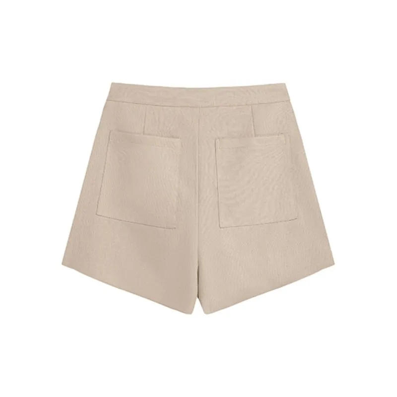 PZGE Casual Shorts Women's Khaki-1