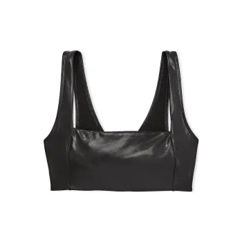Victoria's Secret PINK ULTIMATE SQUARENECK SPORTS BRA / Black Bra Women's Black