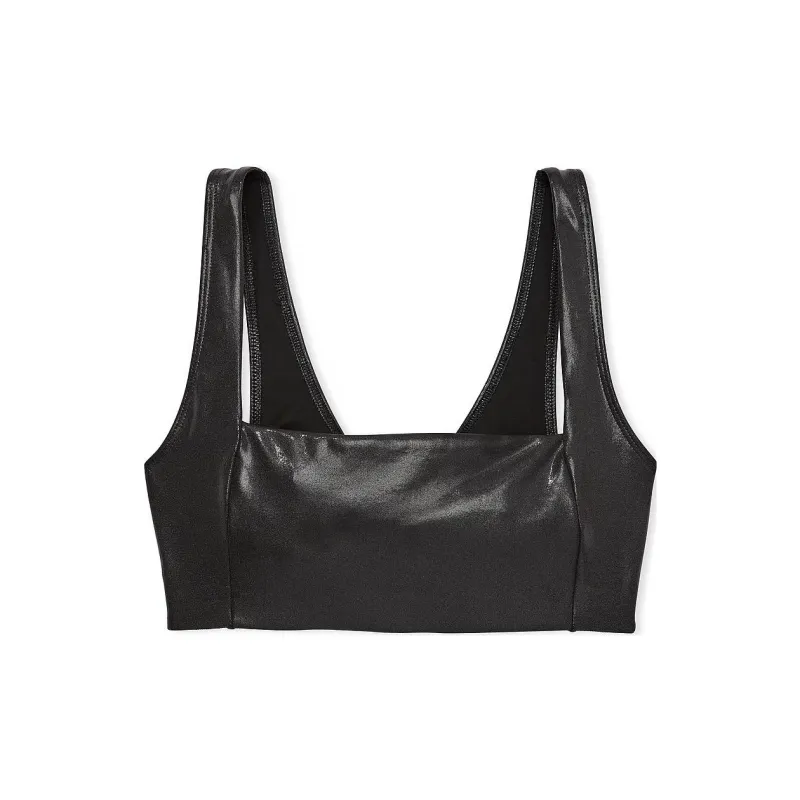 Victoria's Secret PINK ULTIMATE SQUARENECK SPORTS BRA / Black Bra Women's Black-0
