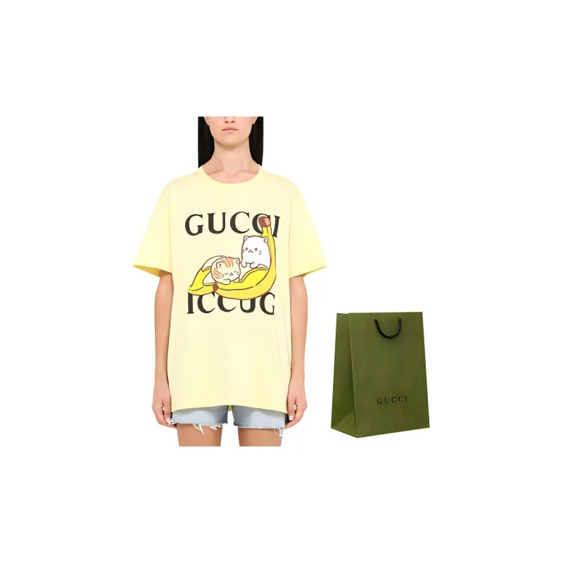 GUCCI x Bananya T Shirt Women's Yellow-3
