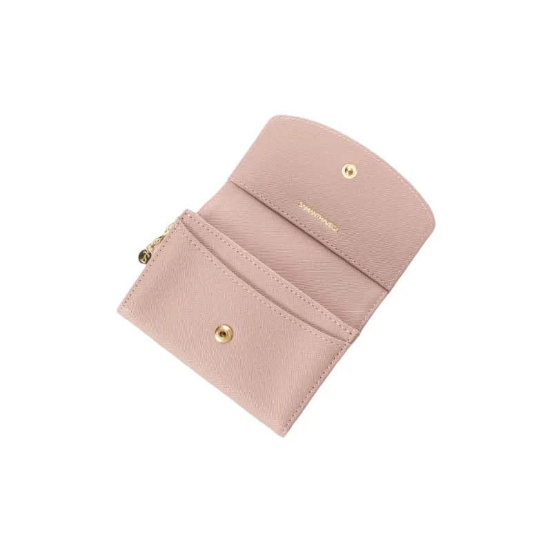 SAMANTHA THAVASA Synthetic Leather Card Holder Women's Pink-5
