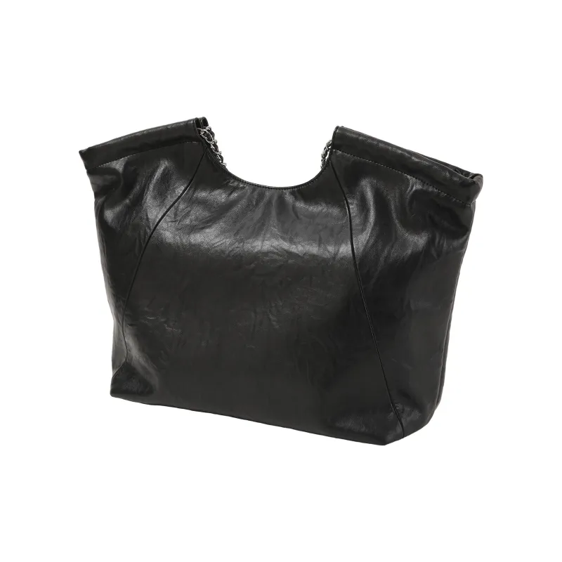 TOUTOU PU Shoulder Bag Tubas Women's Oreo Black-3