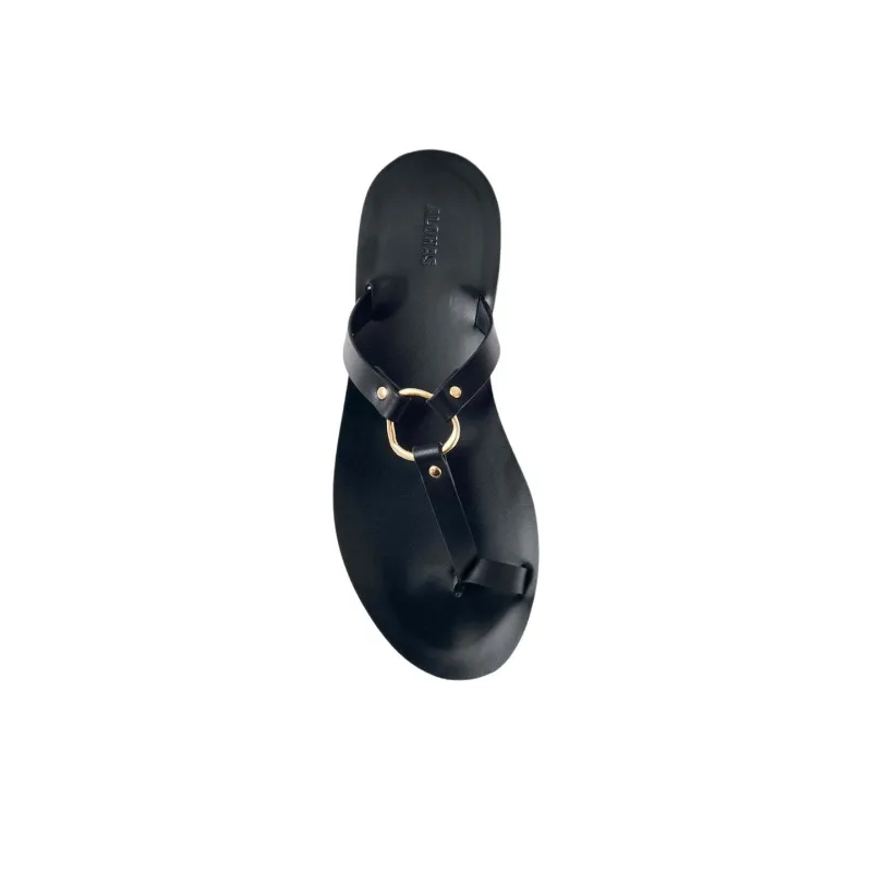 ALOHAS Flip Flops Women's Black-4