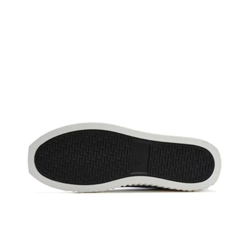 FILA Gear 1S Cookie Shoes Height Increasing Low Top Canvas Shoes Women's Black White-5