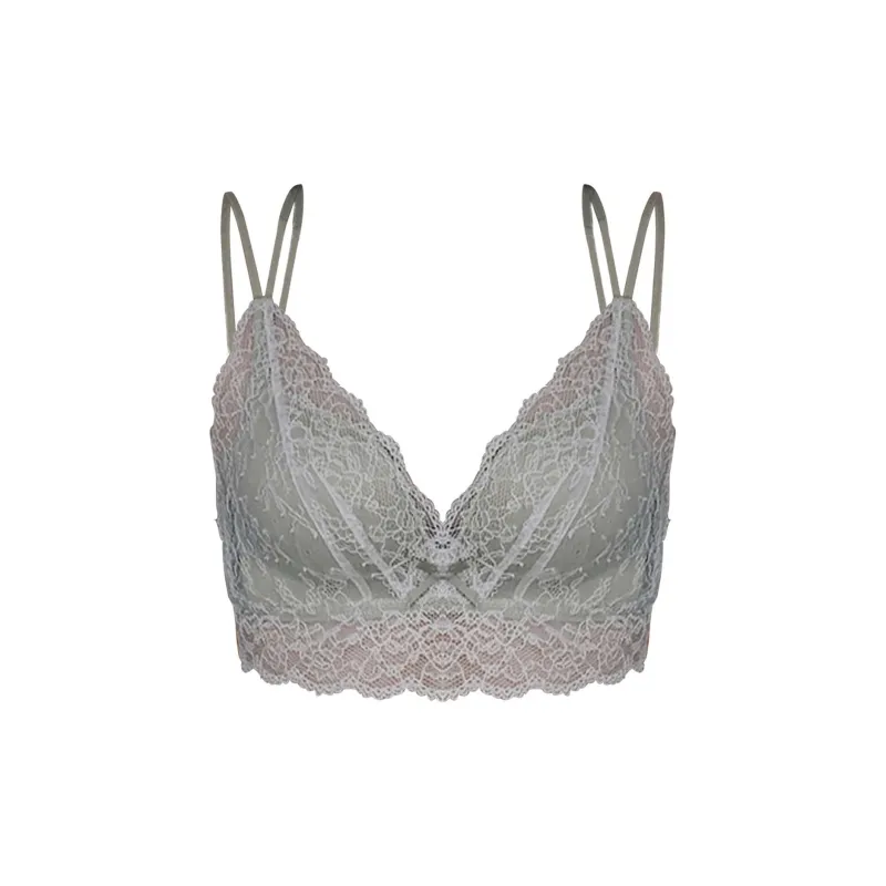 Flowers In Water Bra Women's White Fruit Green-0