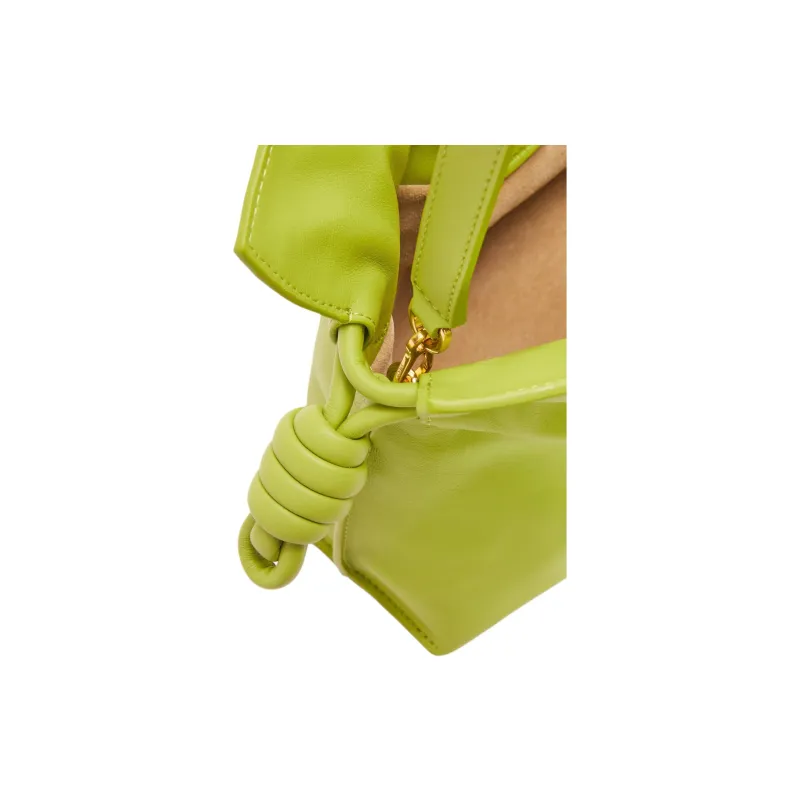 LOEWE Flamenco Napa Calf Leather One Shoulder Crossbody Clutch Medium Size Women's Meadow Green-5