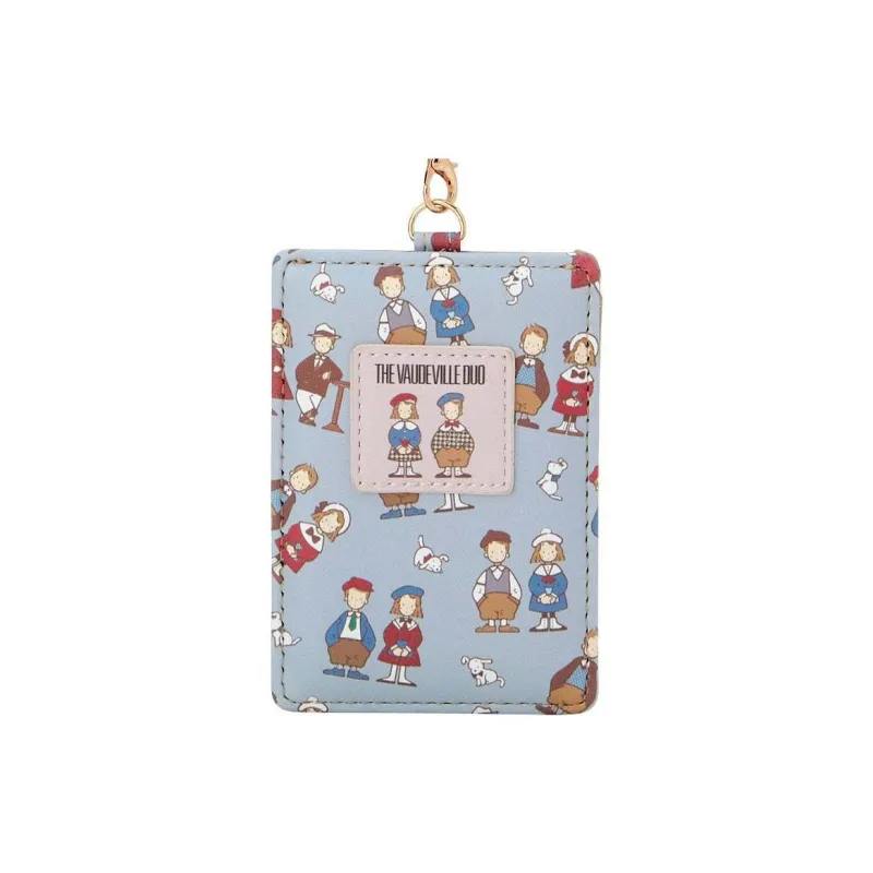 Sanrio PU Passport Wallet, Card Holder Unisex Light Blue & Pink-1