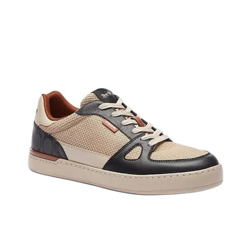 COACH Clip Low Top Skateboard Shoes Men's Brown-2