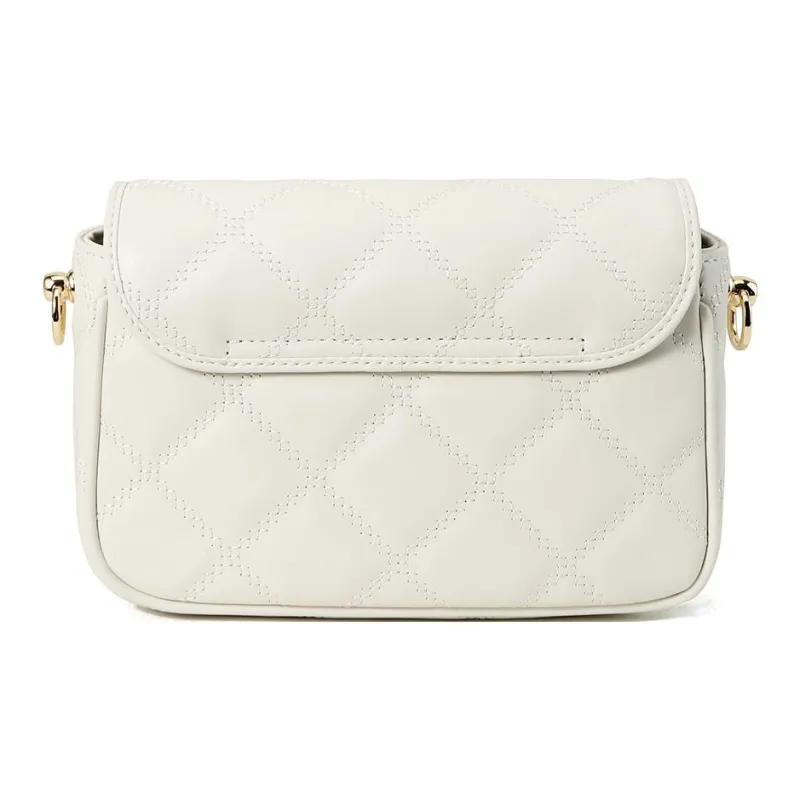 Why Cow Leather Shoulder Bag, Crossbody Bag Small Size Women's Hyacinth Purple/White/Black-9