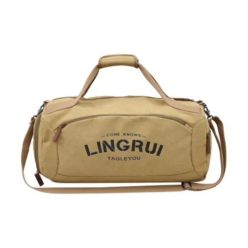 Alcohol Dragon Canvas Travel Bag Regular Unisex Black/Khaki