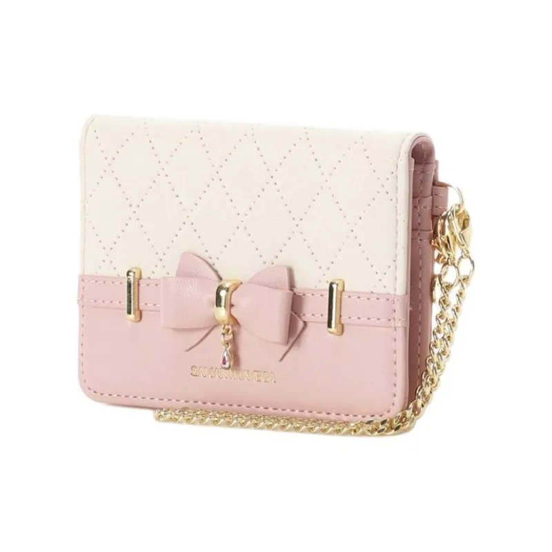 SAMANTHA THAVASA Synthetic Leather Card Holder Women's Pink-1