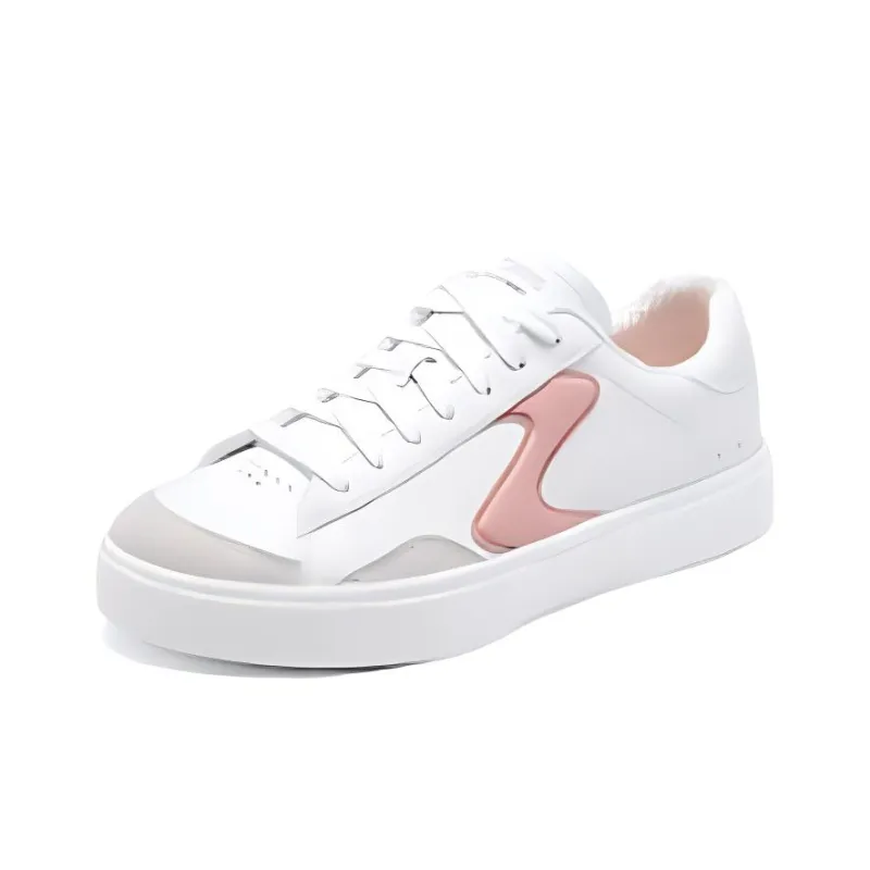 Skechers Court Classics Cushioning Breathable Support Low Top Skateboard Shoes Women's White Pink-2