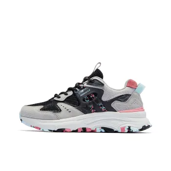 QIAODAN Anti-Slip Wear-Resistant Low-Top Running Shoes Women's Black Floating Stone Color