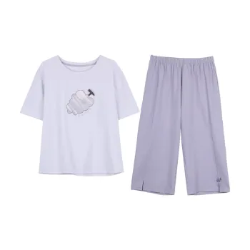 XIN1BU Pajama Set Women's Taro Purple