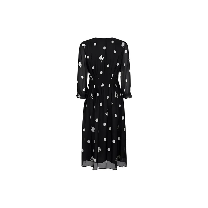 JZ. ANNAKRO Long Sleeved Dress Women's Floral Black-1