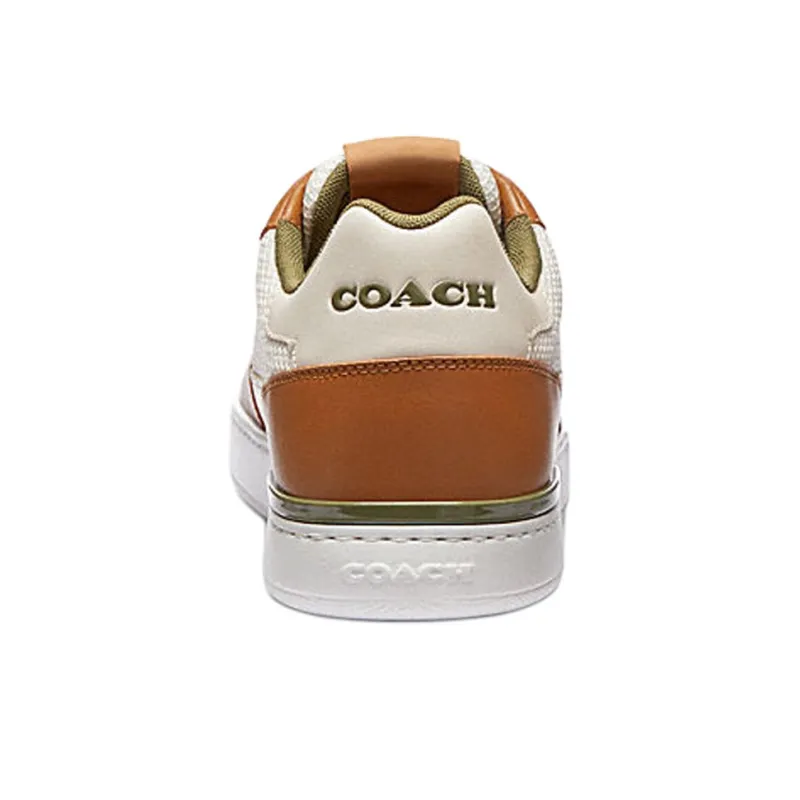 COACH Clip Low Top Skateboard Shoes Men's Brown-4