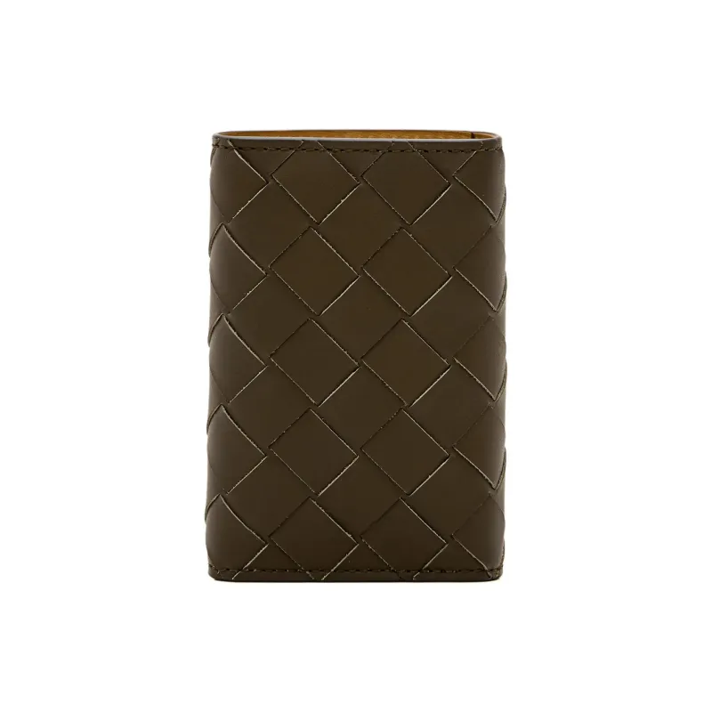Bottega Veneta Calfskin Key Pouch Men's Brown-1