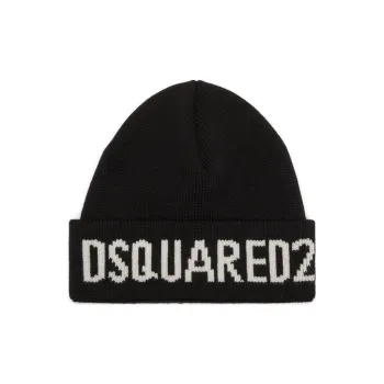 DSQUARED 2 DSQUARED 2 Logo Intarsia Beanie