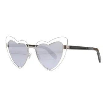 SAINT LAURENT Irregular Shape Sunglasses Women's Silver