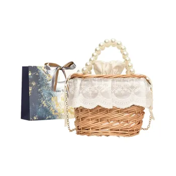 Iman's House Special Material Shoulder Bag Women's Round White/Square White/Square Multicolor
