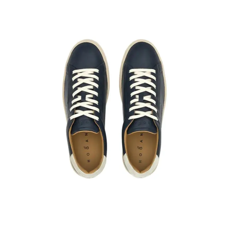 HOGAN Round Toe Lace Up Sneakers-3